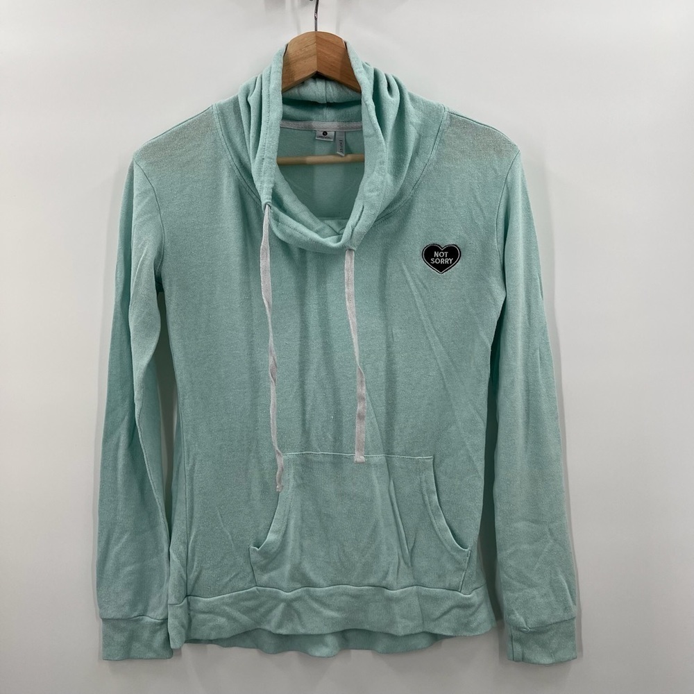 Empyre Cowl Neck/Hood Pullover “Not Sorry”Ladies Small